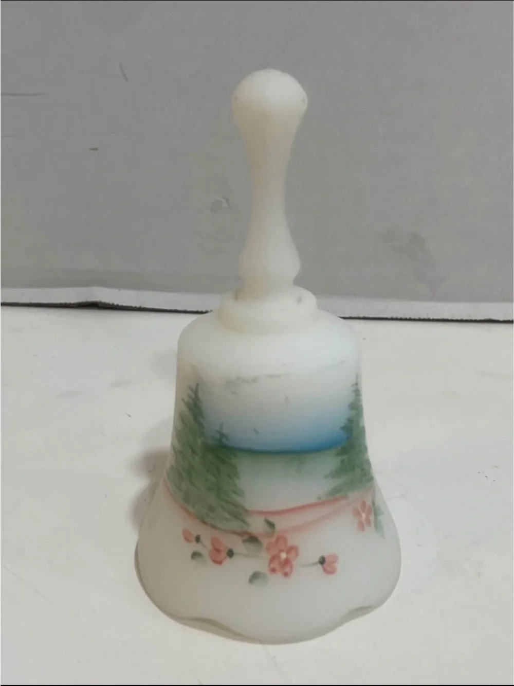 Vintage Fenton small hand painted bell